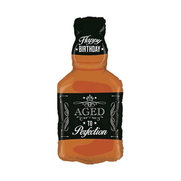 Folienballon Flasche "Aged To Perfection" - DECORAMI