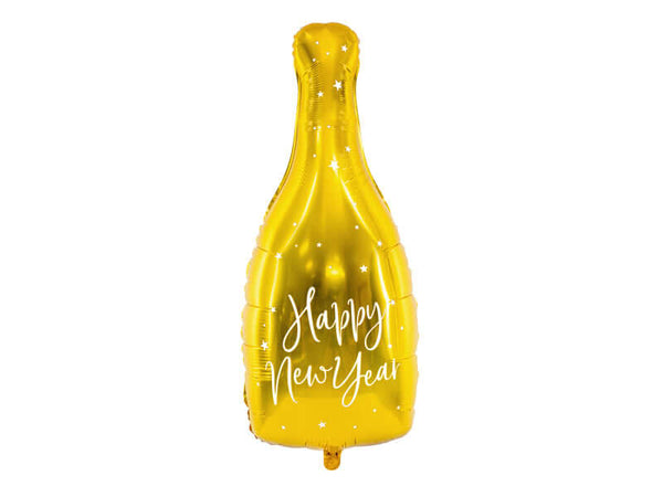 Folienballon Flasche Happy New Year Gold - DECORAMI
