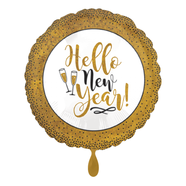 Folienballon Hello New Year - DECORAMI