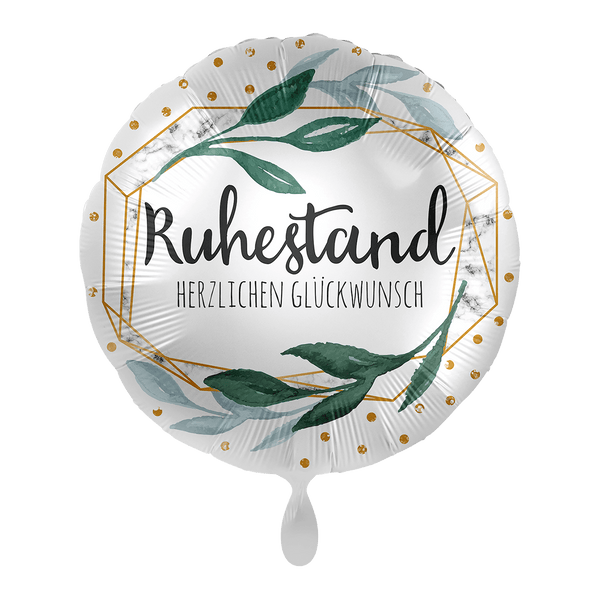 Rund-Folienballon "Ruhestand Herzlichen Glückwunsch" - DECORAMI