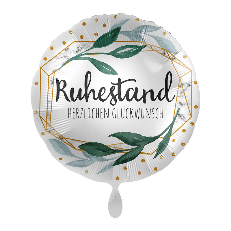 Rund-Folienballon "Ruhestand Herzlichen Glückwunsch" - DECORAMI