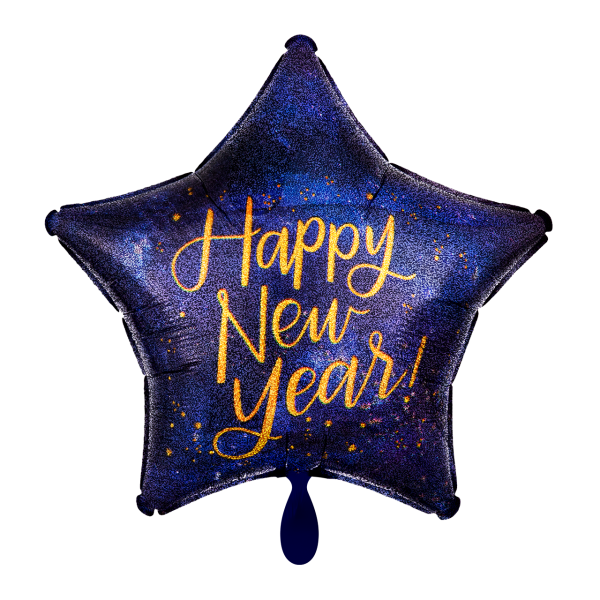 Stern-Folienballon Happy New Year - DECORAMI