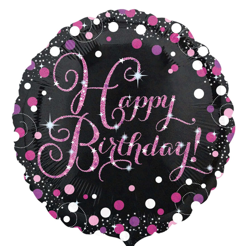Geburtstagsballon "Happy Birthday" Pink - DECORAMI