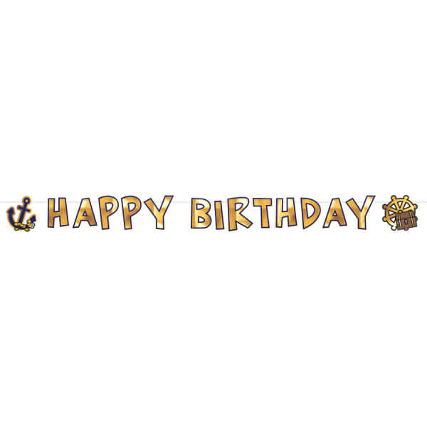 Girlande "Happy Birthday" Pirat - DECORAMI