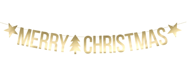 Girlande Merry Christmas Gold - DECORAMI