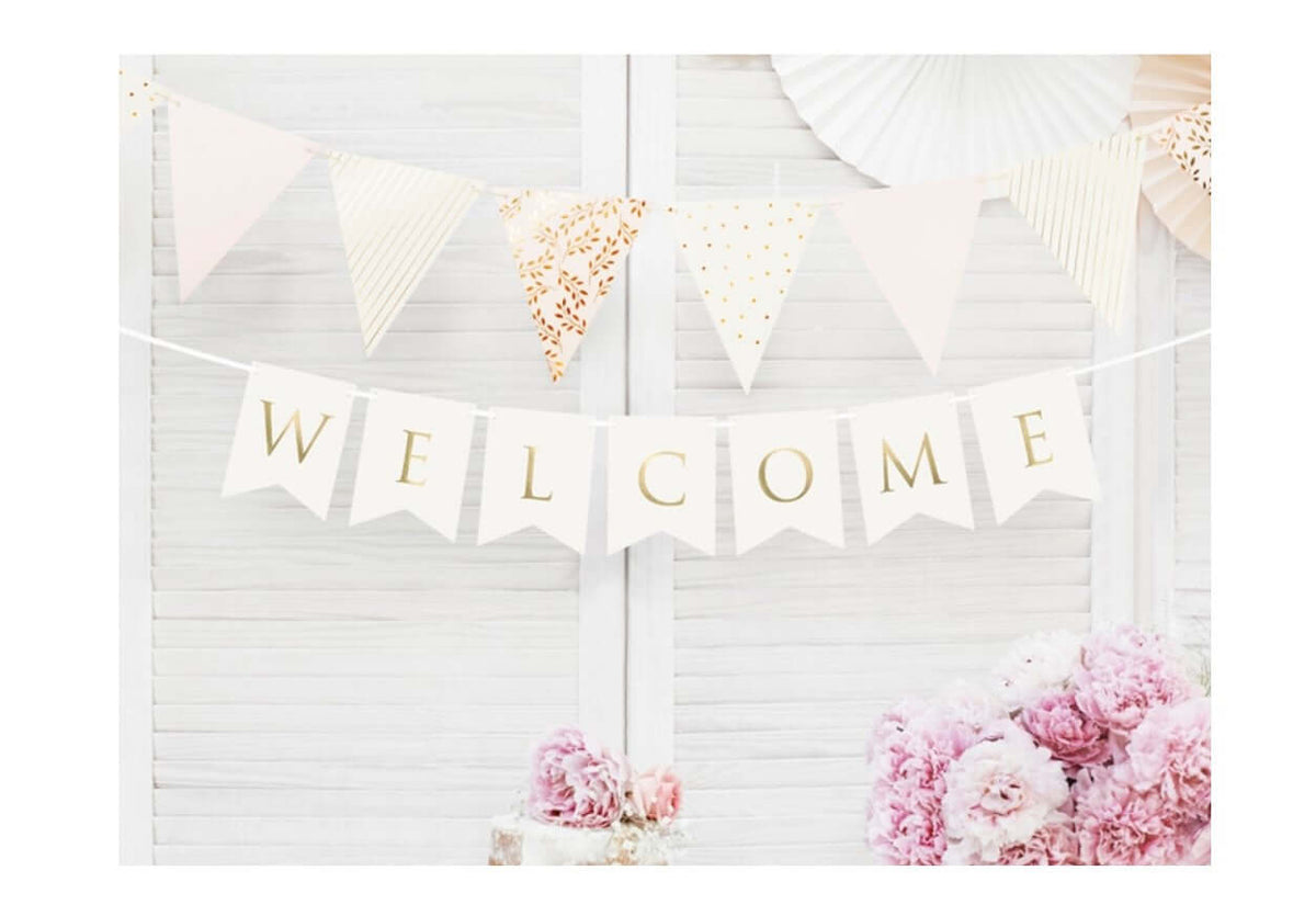 Boland Welcome-Girlande XL – Bunte Wimpelkette, 215 X 15 Cm, Für Partys & Feiern