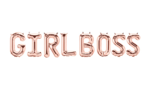 Ballonschriftzug "Girlboss" Roségold - DECORAMI