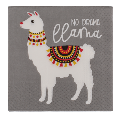 Servietten "No Drama Lama" 20 Stk. - DECORAMI