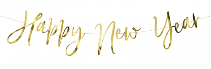 Girlande Happy New Year Gold - DECORAMI