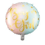 Heliumballon-Geschenk "Boy or Girl?" Pastell Gold - DECORAMI