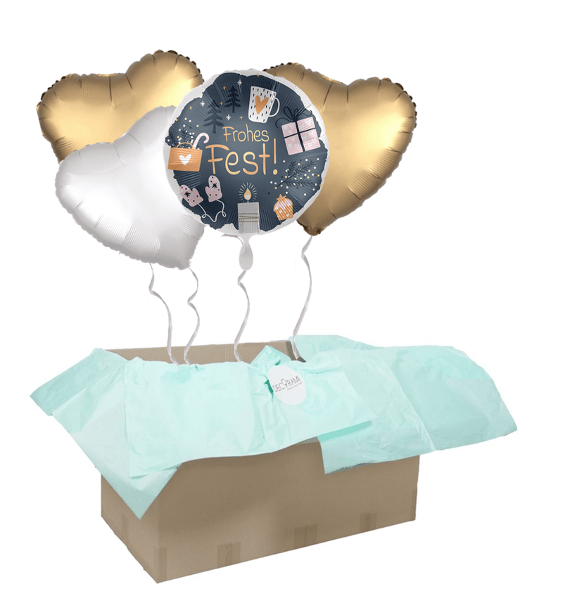 Heliumballon-Geschenk "Frohes Fest!" - DECORAMI
