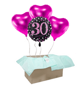 Heliumballon-Geschenk 30. Geburtstag in Pink 4er-Set - DECORAMI