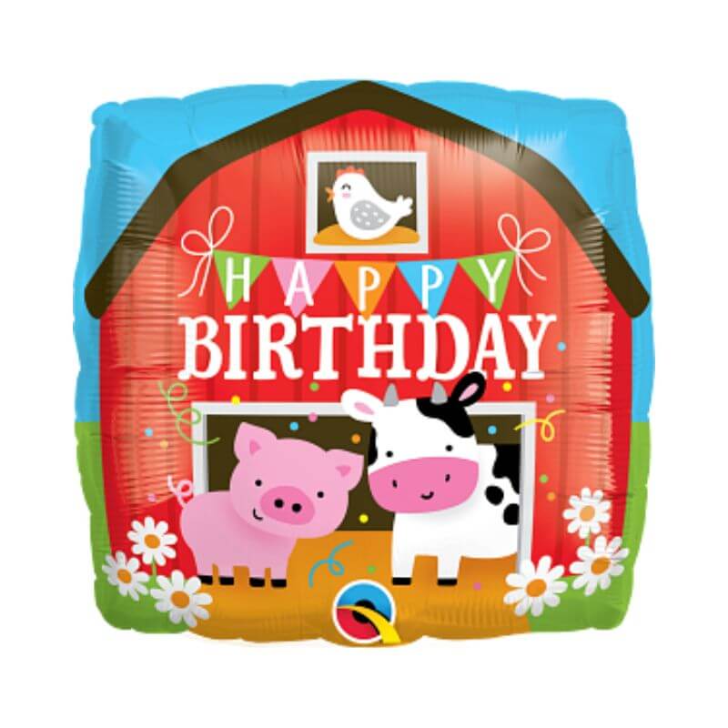 Heliumballon-Geschenk "Happy Birthday" Farm