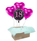 Heliumballon-Geschenk 18. Geburtstag in Pink 4er-Set - DECORAMI