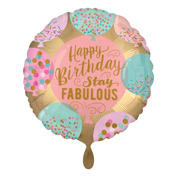 Heliumballon-Geschenk "Happy Birthday Stay Fabulous" - DECORAMI