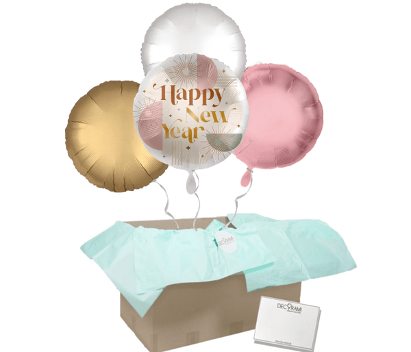 Heliumballon-Geschenk "Happy New Year" Modern - DECORAMI