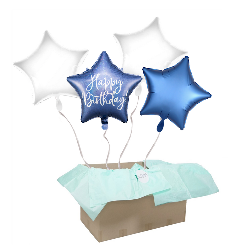 Heliumballon-Geschenk Stern-Folienballon "Happy Birthday" - DECORAMI