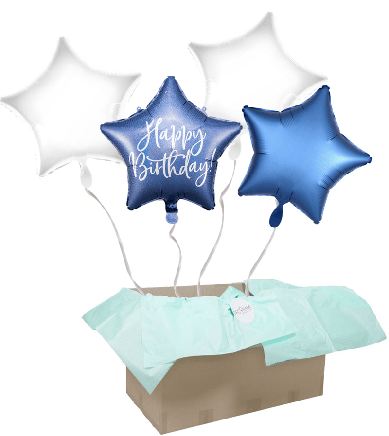Heliumballon-Geschenk Stern-Folienballon "Happy Birthday" - DECORAMI