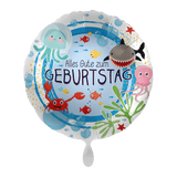 Heliumballon-Geschenk Unterwasserwelt "Alles Gute zum Geburtstag" - DECORAMI