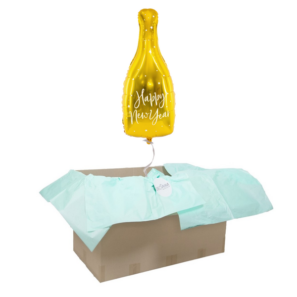 Heliumballon-Geschenk Silvester Champagner Flasche - DECORAMI