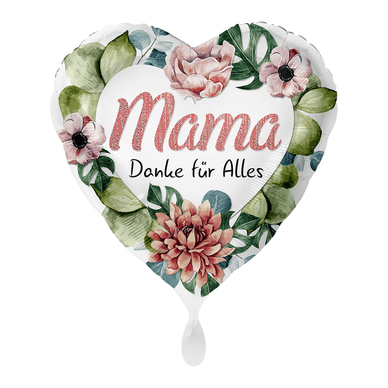 Folienballon Herz "Mama, Danke für Alles" - DECORAMI