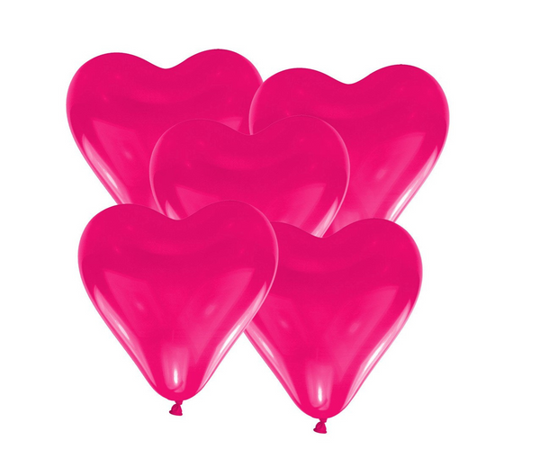 Herzballon Ø 30cm Pink 10 Stk. - DECORAMI