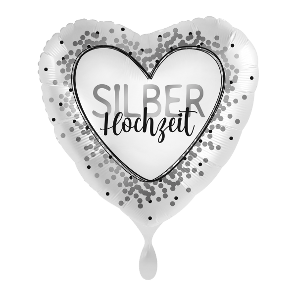Herzballon "Silberhochzeit" - DECORAMI
