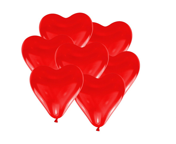 Herzballon Ø 28cm Rot 10 Stk. - DECORAMI