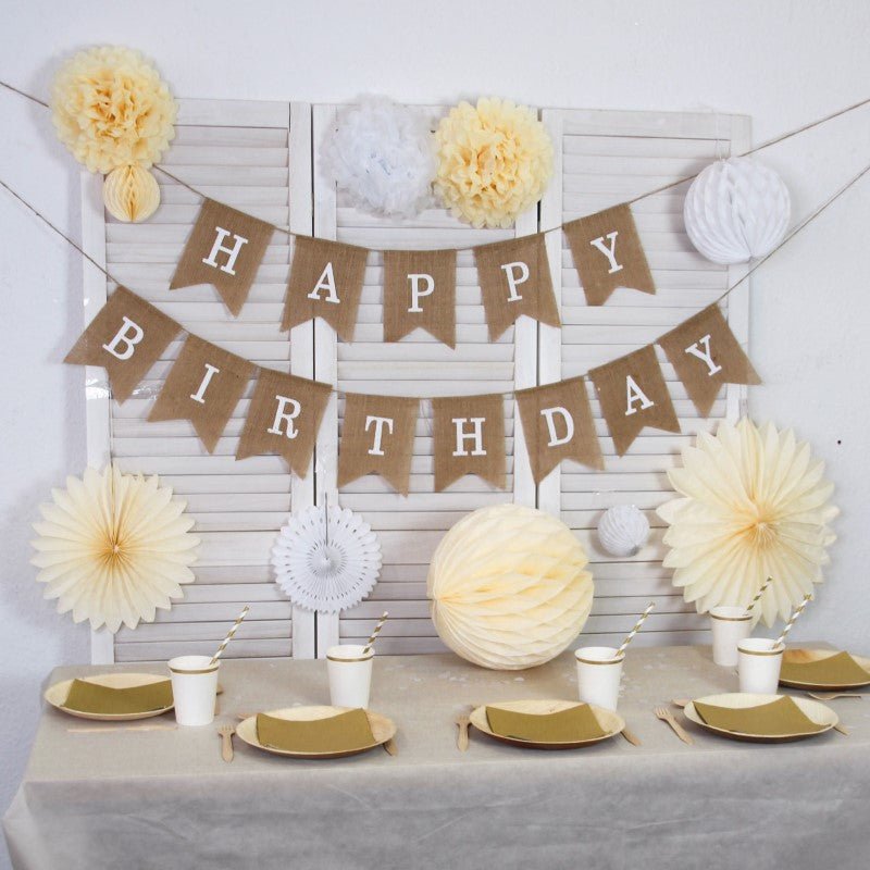 Jute-Girlande "Happy Birthday" - DECORAMI