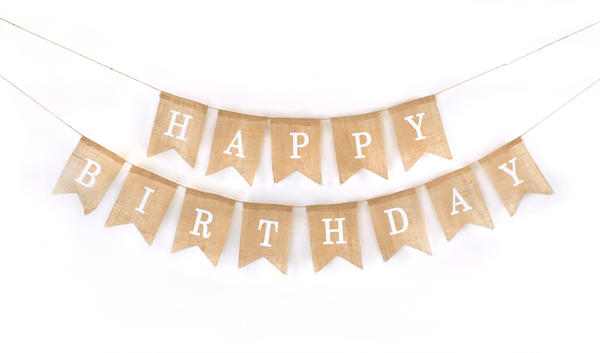 Jute-Girlande "Happy Birthday" - DECORAMI