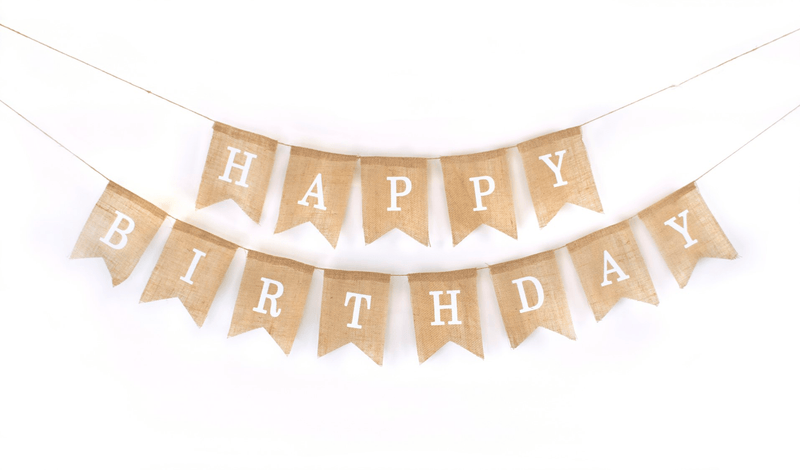Jute-Girlande "Happy Birthday" - DECORAMI