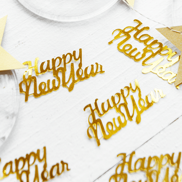 Konfetti Happy New Year Gold - DECORAMI