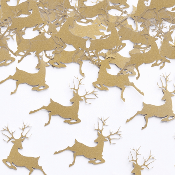 Konfetti Rentiere Gold - DECORAMI