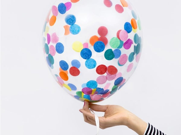 Konfetti-Ballons Ø 30cm Bunt 6 Stk. - DECORAMI