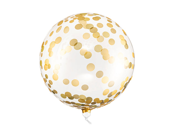 XL Konfetti-Ballon Ø 40cm Gold 1 Stk. - DECORAMI