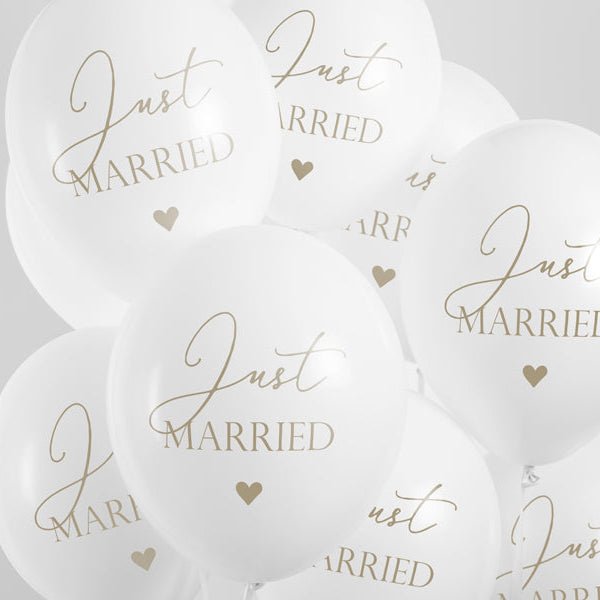 Latexballons "Just Married" 10 Stk. - DECORAMI