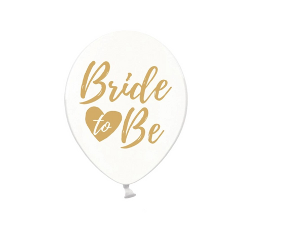 Luftballon Ø 30cm "Bride to Be" Gold 6 Stk. - DECORAMI