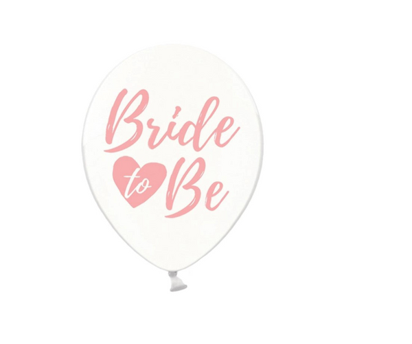 Luftballon Ø 30cm "Bride to Be" Rosa 6 Stk. - DECORAMI
