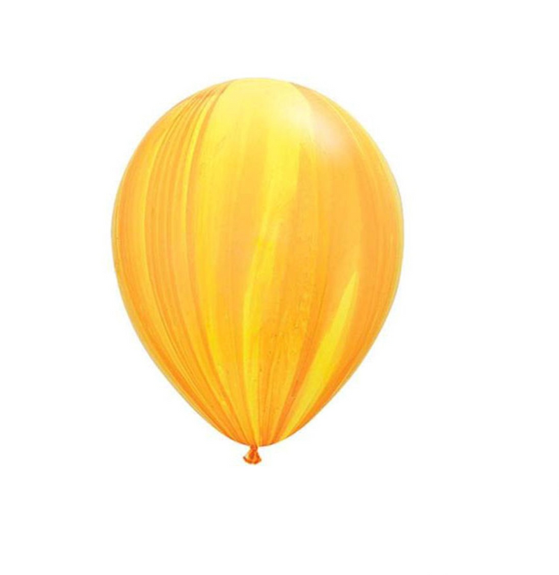 Luftballon Ø 30cm Marmor-Gelb-Orange 5 Stk. - DECORAMI