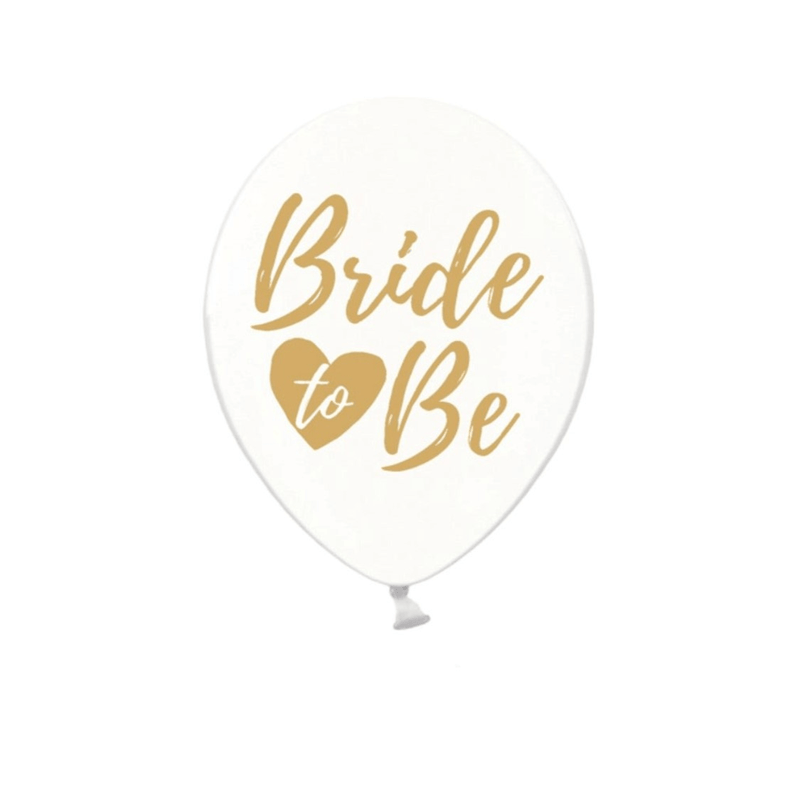 Luftballon Ø 30cm "Bride to Be" Gold 6 Stk. - DECORAMI