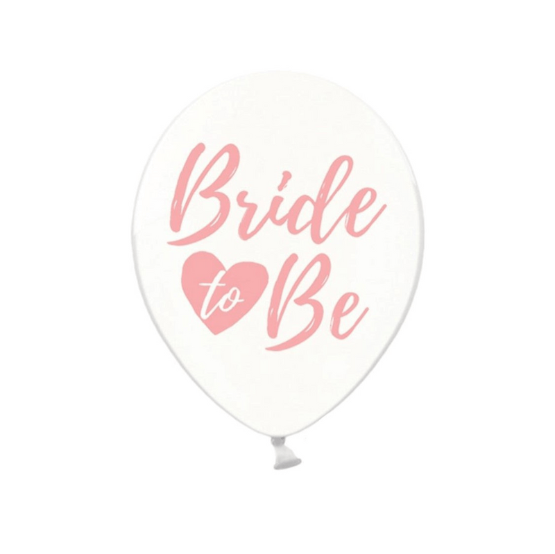 Luftballon Ø 30cm "Bride to Be" Rosa 6 Stk. - DECORAMI