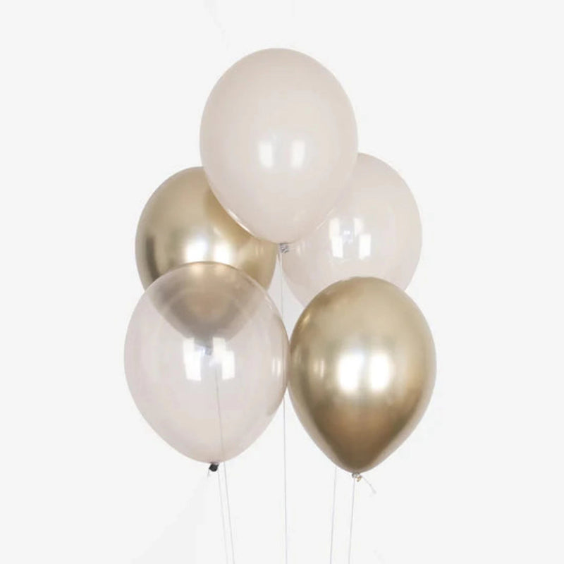 Luftballon Ø 30cm Gold Mix 10 Stk. - DECORAMI