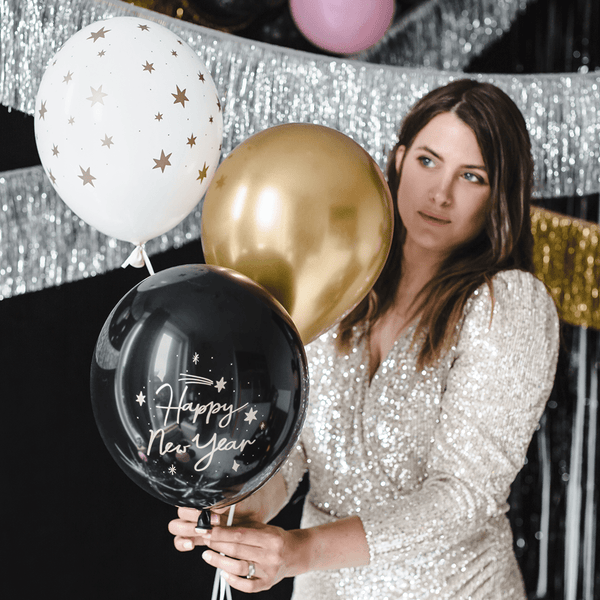 Luftballon Ø 30cm Happy New Year Mix 6 Stk. - DECORAMI