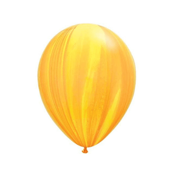 Luftballon Ø 30cm Marmor-Gelb-Orange 5 Stk. - DECORAMI