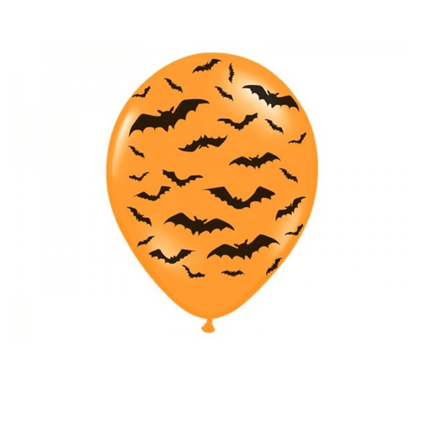 Luftballon Ø 30cm Orange Fledermaus 6 Stk. - DECORAMI