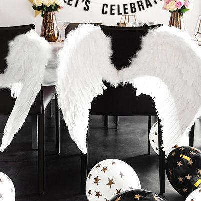 Latexballons Schwarz mit Sternen 10 Stk. - DECORAMI