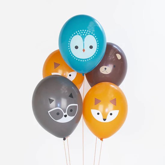 Luftballon Ø 30cm Waldtiere 5 Stk. - DECORAMI