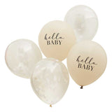 Luftballon-Set Konfetti Clouds "Hello Baby" 5 Stk. - DECORAMI