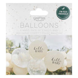 Luftballon-Set Konfetti Clouds "Hello Baby" 5 Stk. - DECORAMI