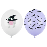 Luftballons Hexe und Fledermäuse 6 Stk. - DECORAMI